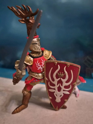 Papo The Medieval Era figure Knight of the Red Deer used