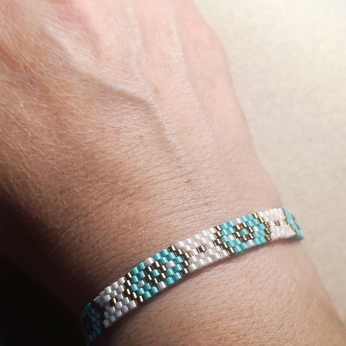 Miyuki bracelet new handmade with beads and steel clasp