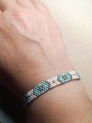 Miyuki bracelet new handmade with beads and steel clasp