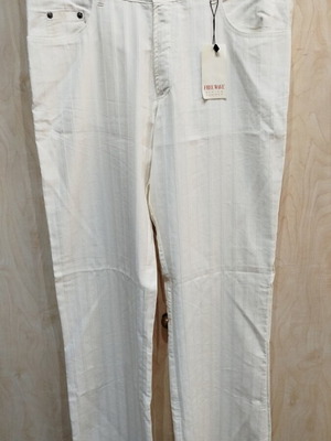 Free Wave striped white straight pants new XL-2XL