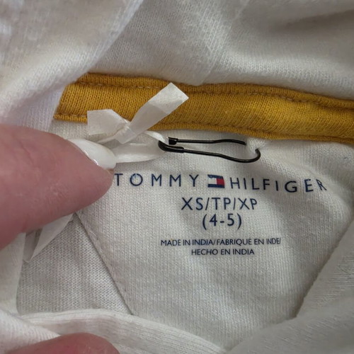 Tommy Hilfiger Boys' Hoodie Size 4/5 Like New White
