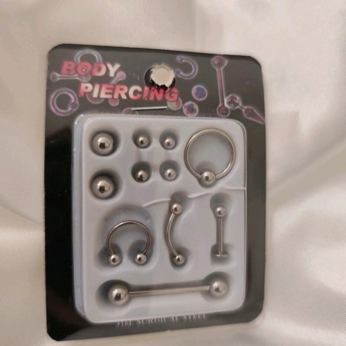 Body piercing new, surgical steel, silver color