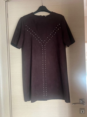 Zara dress brown size M new with metal studs