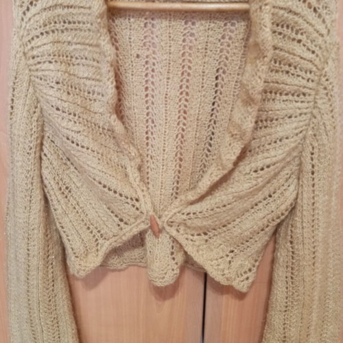 Handmade bolero used, original design, beige