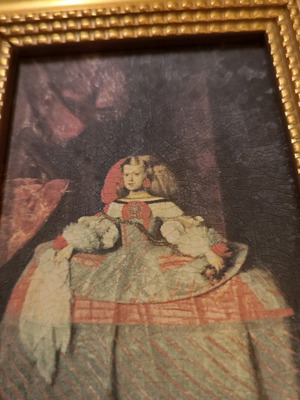 Miniature print The Infanta Margarita in Pink used, Velázquez, Museum Artis