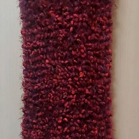 Handmade women's long scarf in burgundy color, new