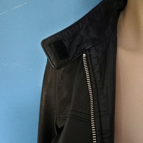 Δερμάτινο μπουφάν από δέρμα αρνιού, μαύρο, νούμερο S, σαν καινούργιο