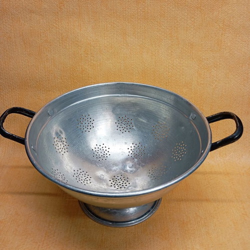 Colander used aluminum vintage with handles