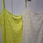 Tezenis 3 lace camisoles like new, size M, black and yellow