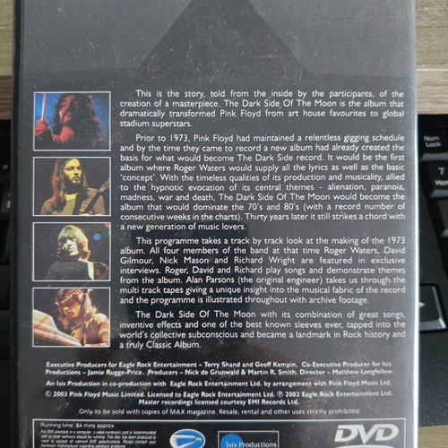 Pink Floyd The Making of The Dark Side of the Moon DVD like new