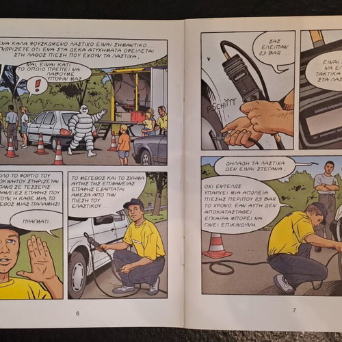 Michelin comic booklet used, Measure Your Tire Pressure 2001