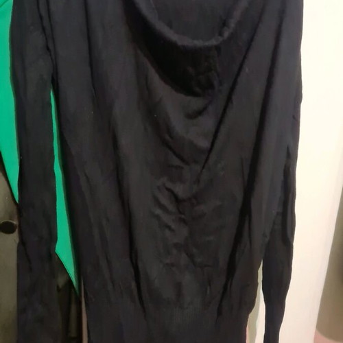 Winter dress new with one shoulder exposed, size S, black