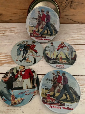 Vintage Johnnie Walker coasters like new