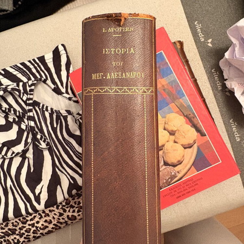 Drousen History of Alexander the Great two-volume book like new, leather-bound