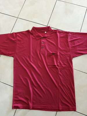 Men's Polo Shirt like new, red and pink, size XL