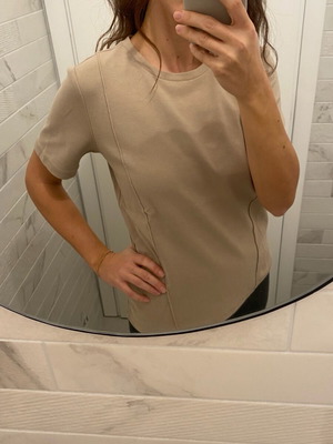 YAYA T-shirt size S beige 100% cotton like new