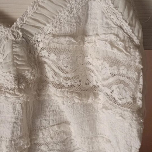 Zara Lace White Top with Thin Straps size M like new