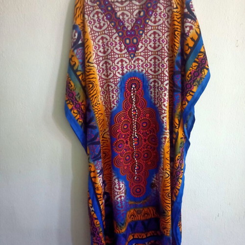 Colorful tunic, free size, 100% viscose