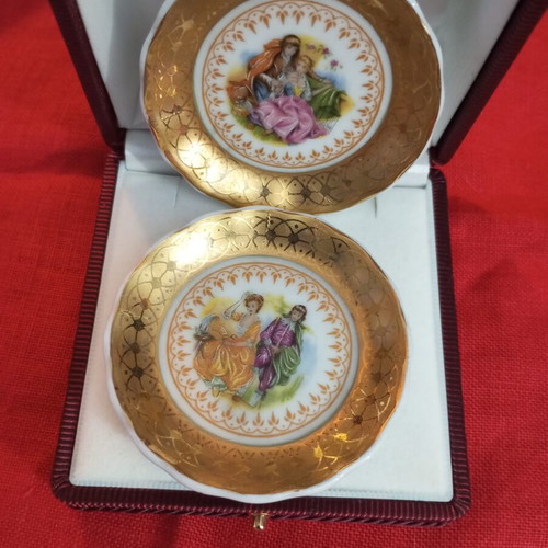 Limoges vintage porcelain miniature plate set used