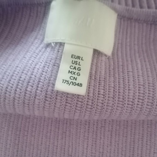Strapless Lilac Top H&M like new, size L