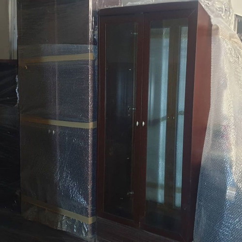 Living room unit new illuminated with display cabinets and cupboards