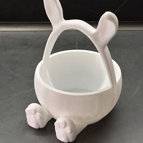 Easter basket bowl shaped like a bunny new