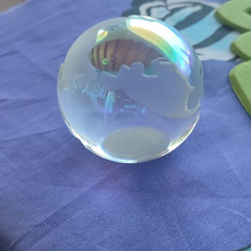 Crystal Sphere Globe with World Map Pattern