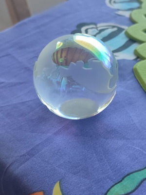 Crystal Sphere Globe with World Map Pattern