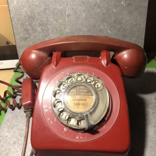 British General Post Office 706 CB GPO red vintage telephone