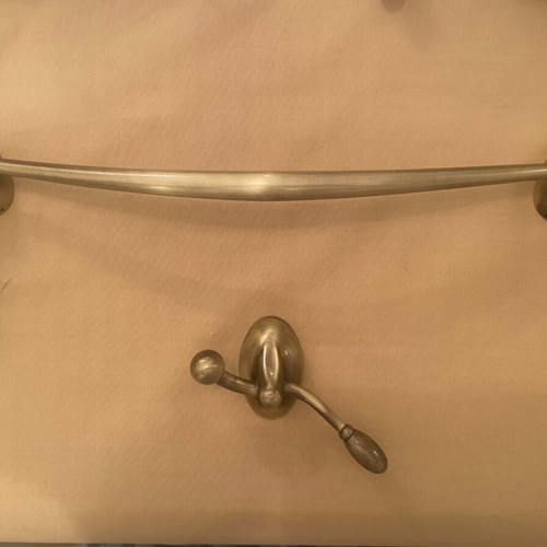 Bathroom accessories set new, chrome and bronze, Italian
