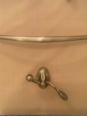 Bathroom accessories set new, chrome and bronze, Italian