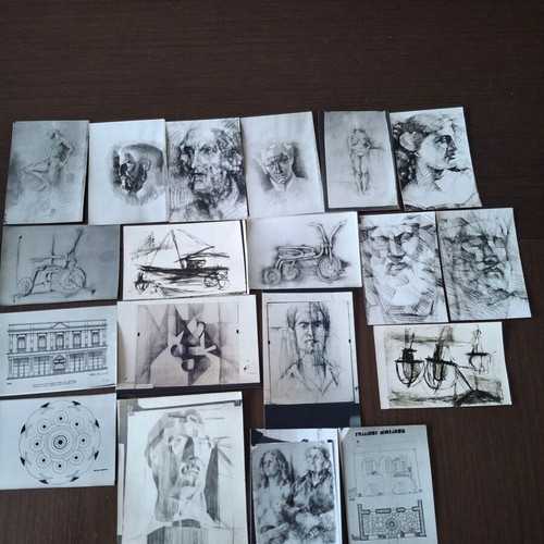 Artistic photos used, set of 19, ideal for collage