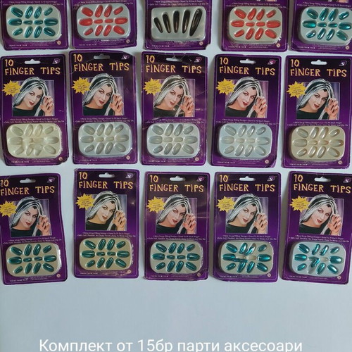 Carnival and party nail tips set new, 15 pieces
