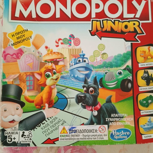 Monopoly Junior board game used, for ages 5+