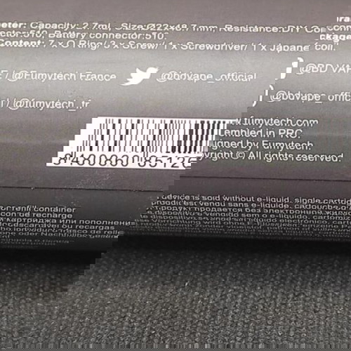 BD Vape Precisio MTL 22mm  black