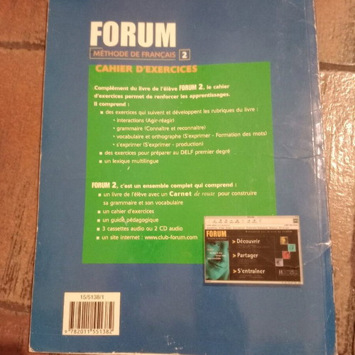 Forum 2 Hachette Cahier d'Exercices new, French