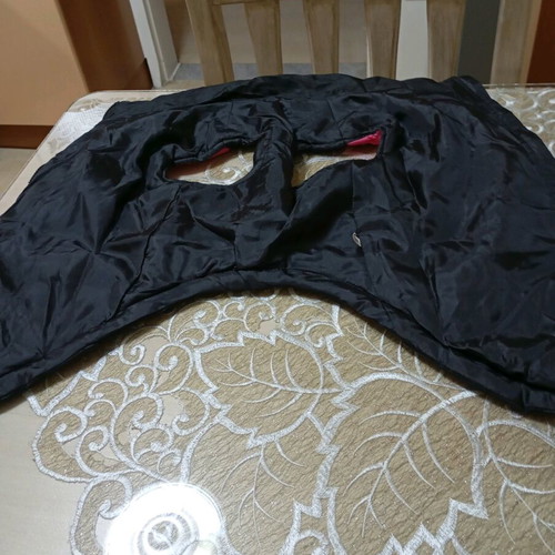 Dog waterproof jacket like new, black with pink
