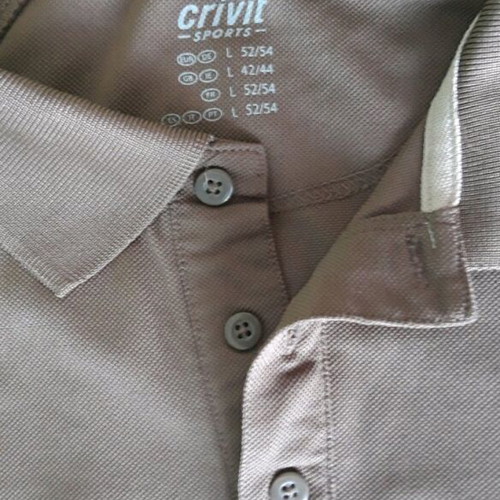 Men's polo shirt like new, gray and brown, size L
