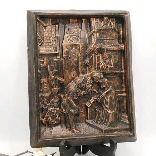 Vintage 3D painting The Eternal Bridegroom used, epoxy resin
