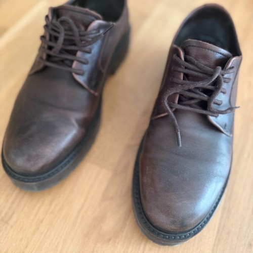 Massimo Dutti brown shoes like new, size 41, derby style