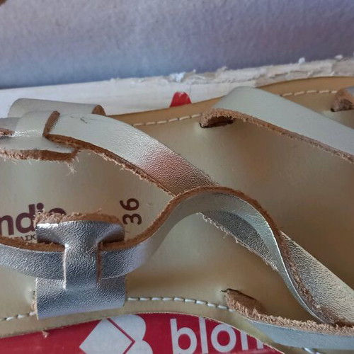 Blondie women's sandals new, silver, sizes 36 and 41