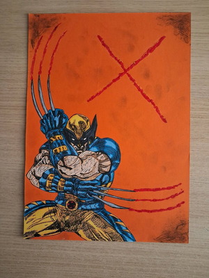 Κορνίζα Wolverine καινούργια με χειροποίητη αφίσα Marvel Comics