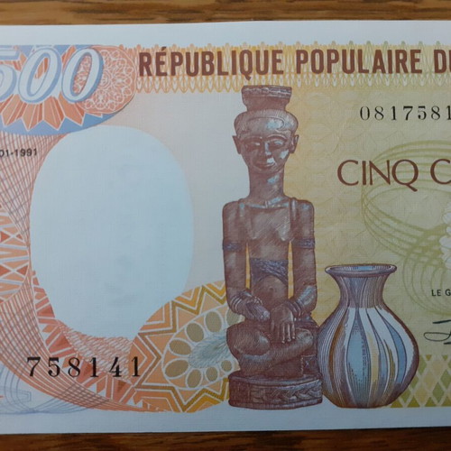 Congo 500 Francs 01.01.1991 new