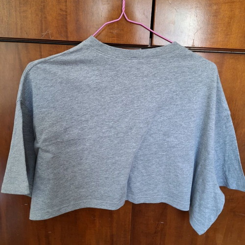 Crop top H&M grey, size L, like new, oversized