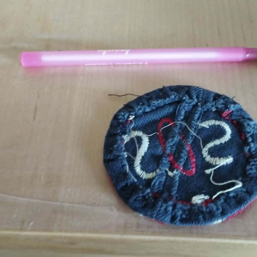 Vintage SOS Sewn Patch used for Sleeve
