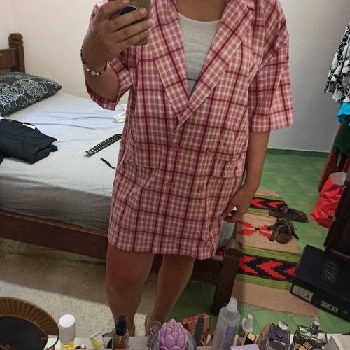 Lola blazer style dress new, white pink