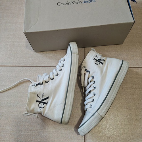 Calvin Klein sneakers used, size 38, black and white