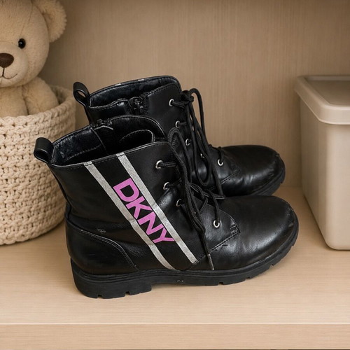 DKNY kids boots black used, size 32.5 (US 4Y)