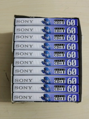 Sony Chrome 60-Minute Cassettes new, pack of 10