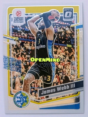 James Webb III #50 Optic Maccabi Donruss Euroleague 2023-24 card new